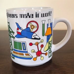 Vintage “Engineers Make it Work!” Coffee Mug by Abbey Press